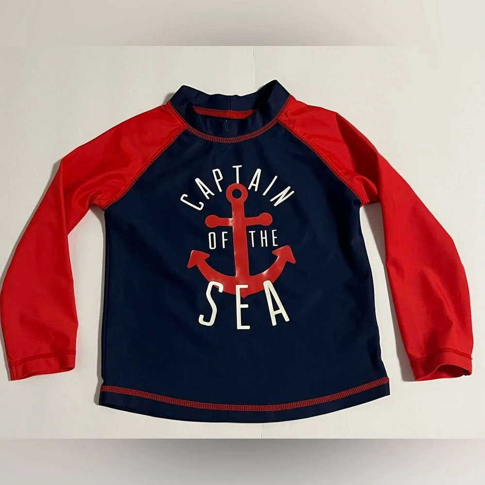 Carter’s Nautical Anchor Rash Guard 24M Toddler Swim